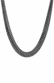 AllSaints Double Layered Carabiner Clip Necklace