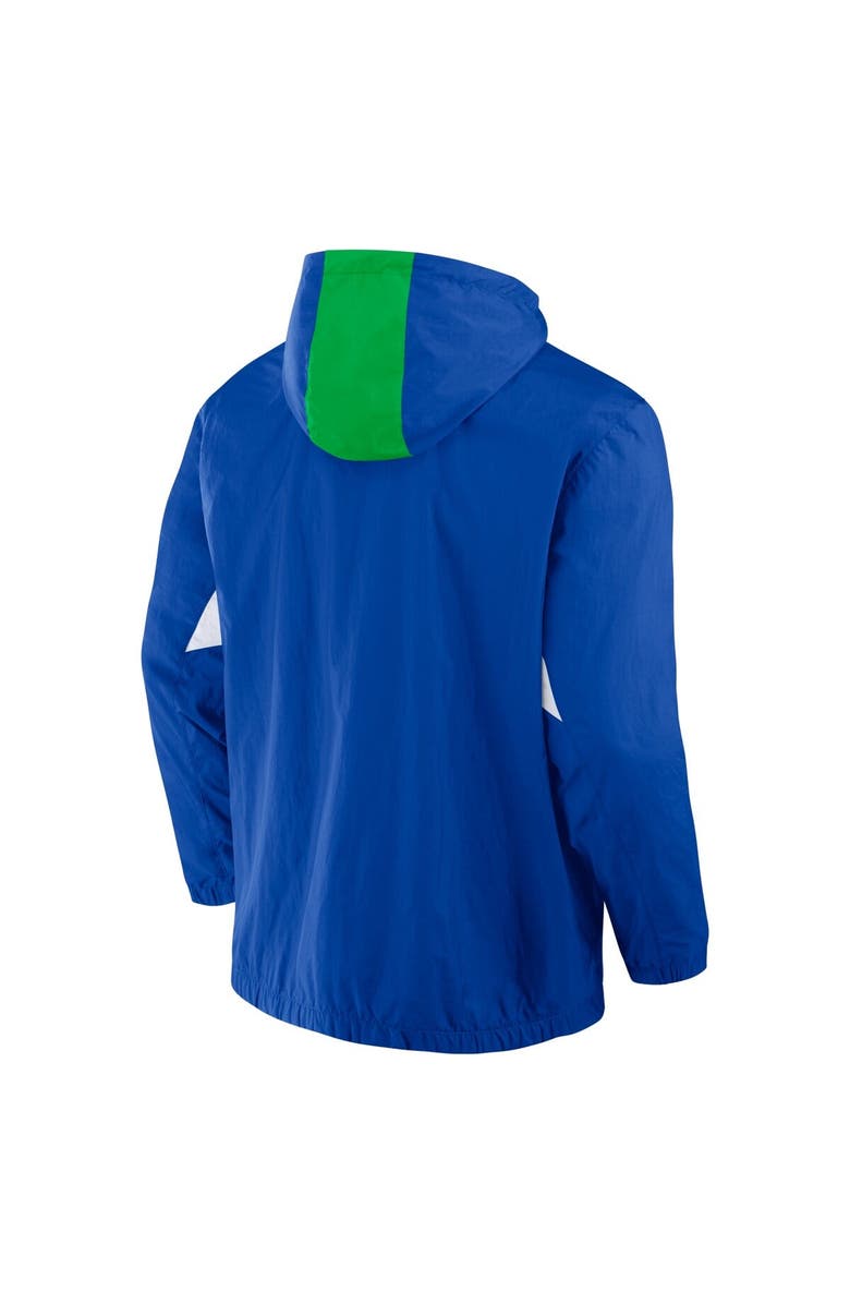 FANATICS Men's Fanatics Royal Seattle Sounders FC Free Kick Woven Quarter-Zip Hoodie Jacket, Alternate, color, Blue
