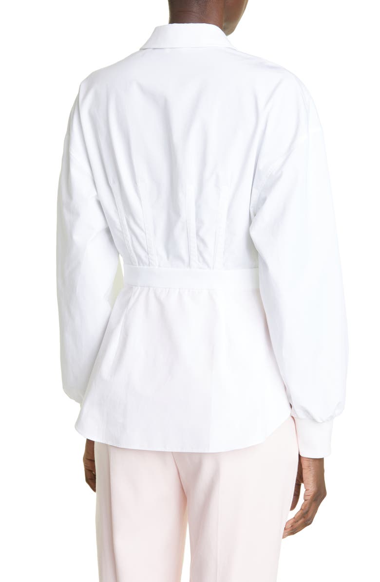 McQueen Cocoon Sleeve Cotton Poplin Blouse, Alternate, color, 