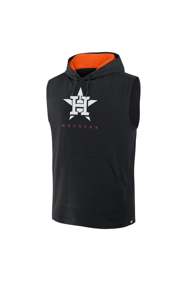 Men's Fanatics Black Houston Astros Fire Speed Sleeveless Pullover Hoodie, Alternate, color, Black