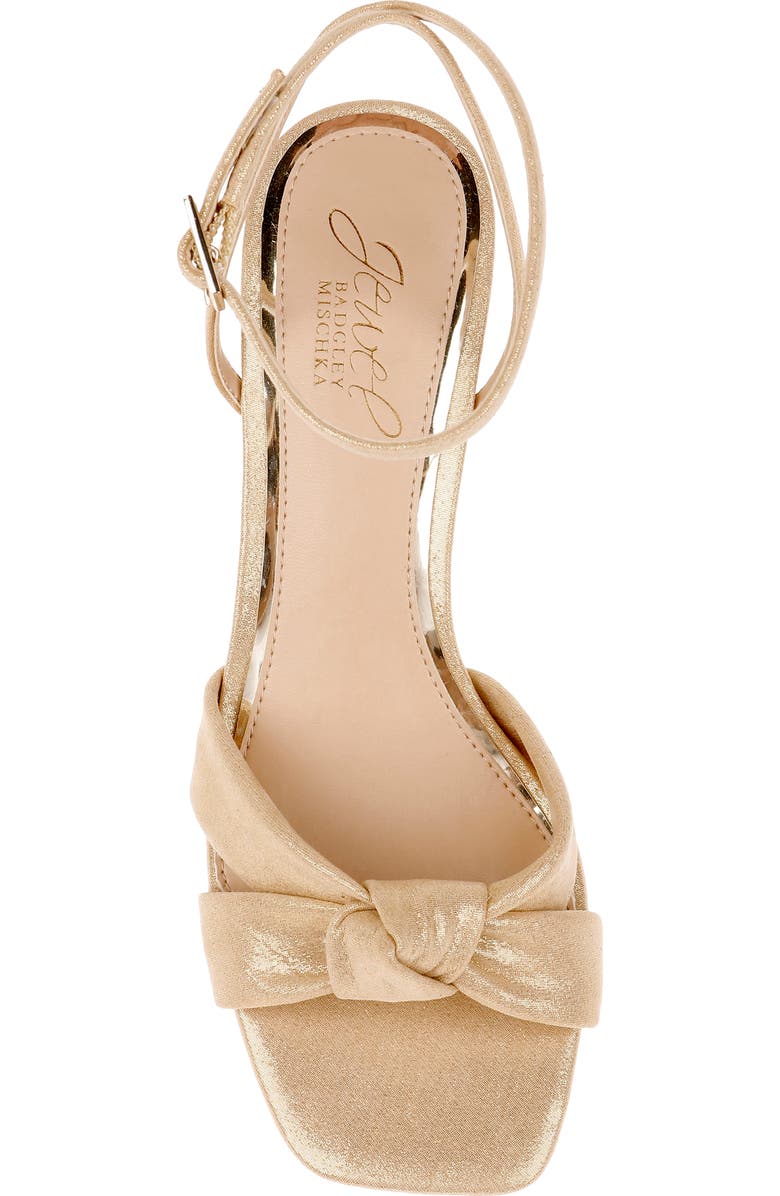 Jewel Badgley Mischka Valarie Ankle Strap Sandal, Alternate, color, Gold