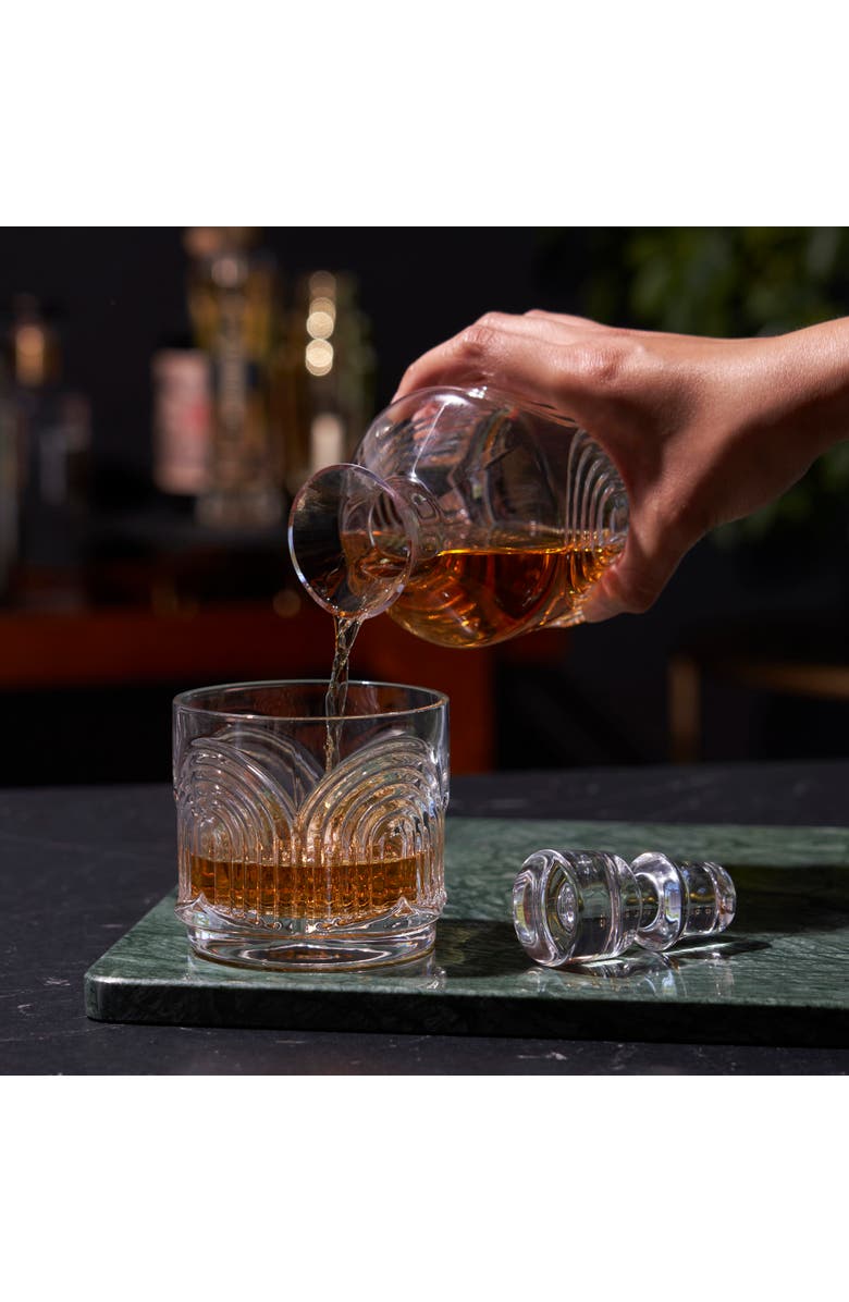 Viski Deco Beau 3-Piece Crystal Stacking Decanter, Alternate, color, Clear
