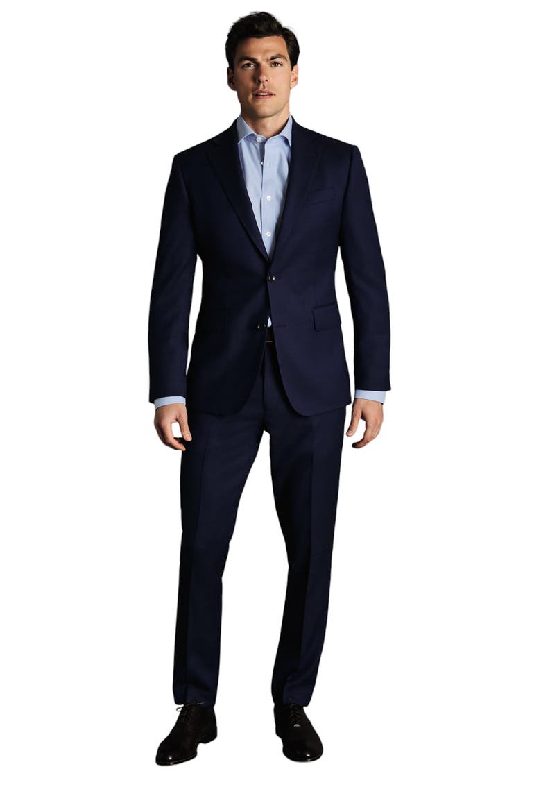 Slim Fit Natural Stretch Birdseye Suit Jacket, Alternate, color, Indigo Blue
