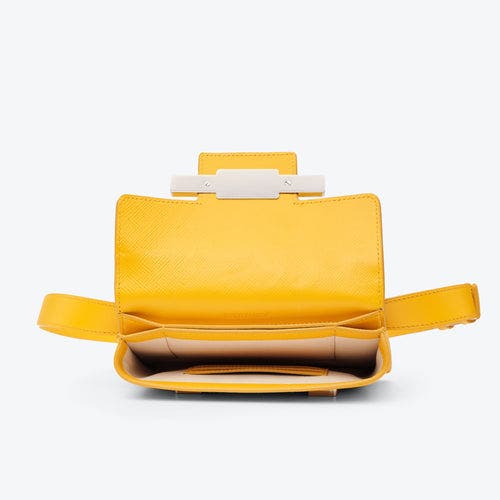 Tiannia Barnes Diamond Belt Bag In Yellow