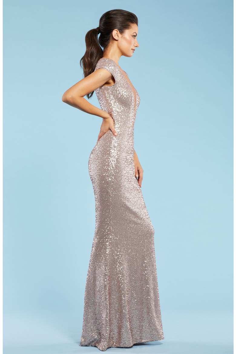 Michelle Sequin Gown, Alternate, color, ICE PINK