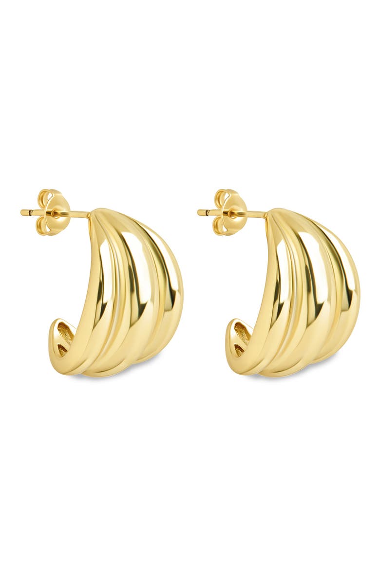 Taryn Layered Huggie Hoop Earrings, Alternate, color, GOLD
