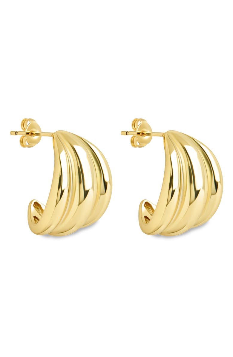 Sterling Forever Taryn Layered Huggie Hoop Earrings, Alternate, color, Gold