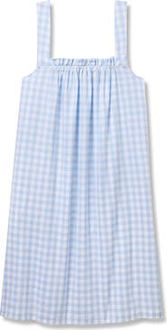 Petite Plume Annabelle Gingham Brushed Cotton Twill Nightgown