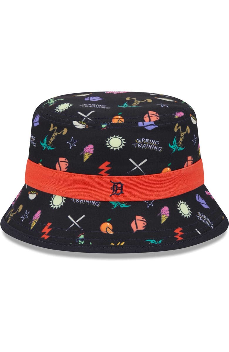 New Era Toddler New Era Navy Detroit Tigers Spring Training Icon Bucket Hat, Main, color, 