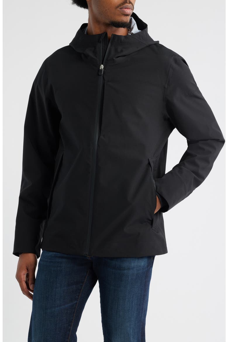 Jari Water Resistant Hooded Jacket, Alternate, color, BLACK