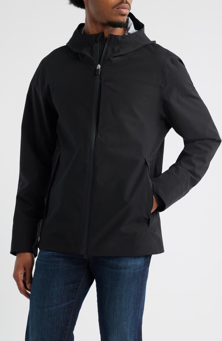 Save The Duck Jari Water Resistant Hooded Jacket, Alternate, color, Black