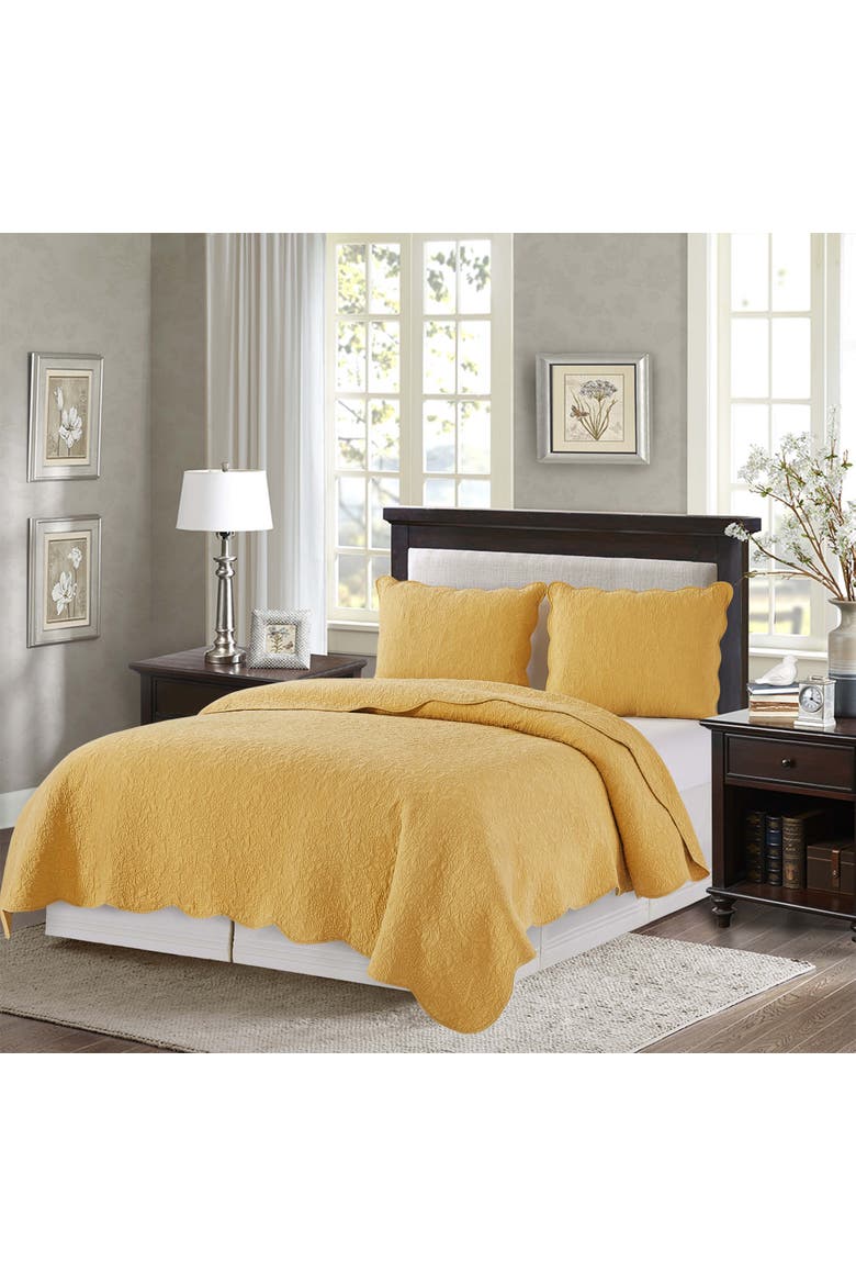 Christiana Honey Quilt Bedding Collection, Main, color, Yellow