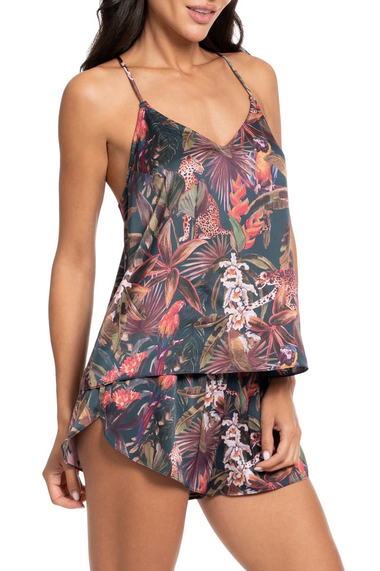 Print Short Pajamas, Alternate, color, NAVY