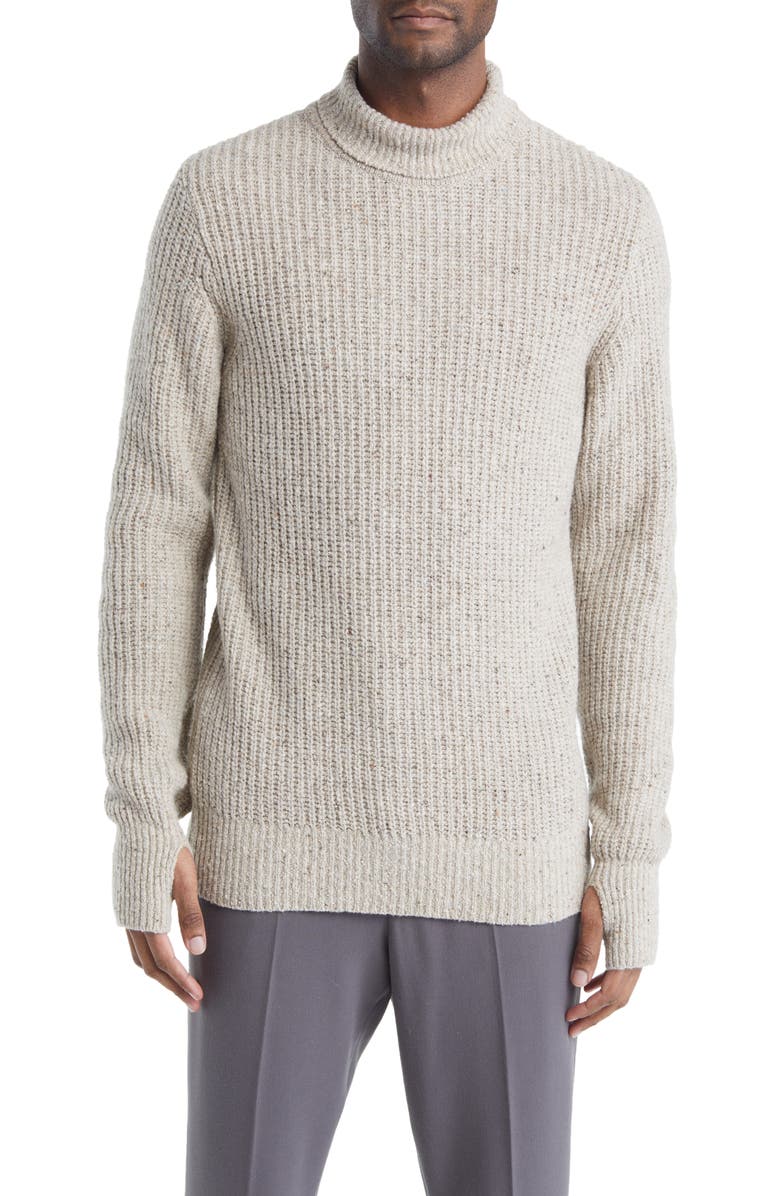 Oliver Spencer Talbot Tweed Wool Blend Turtleneck Sweater, Main, color, 
