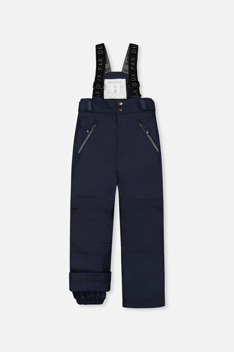 Play Reinforced Knees & Adjustable Suspenders Snow Pants, Main, color, Navy Blue