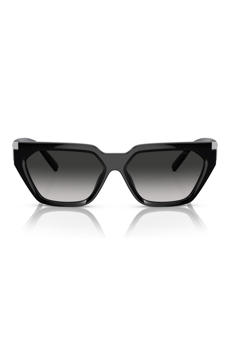 56mm Irregular Sunglasses, Main, color, BLACK GREY