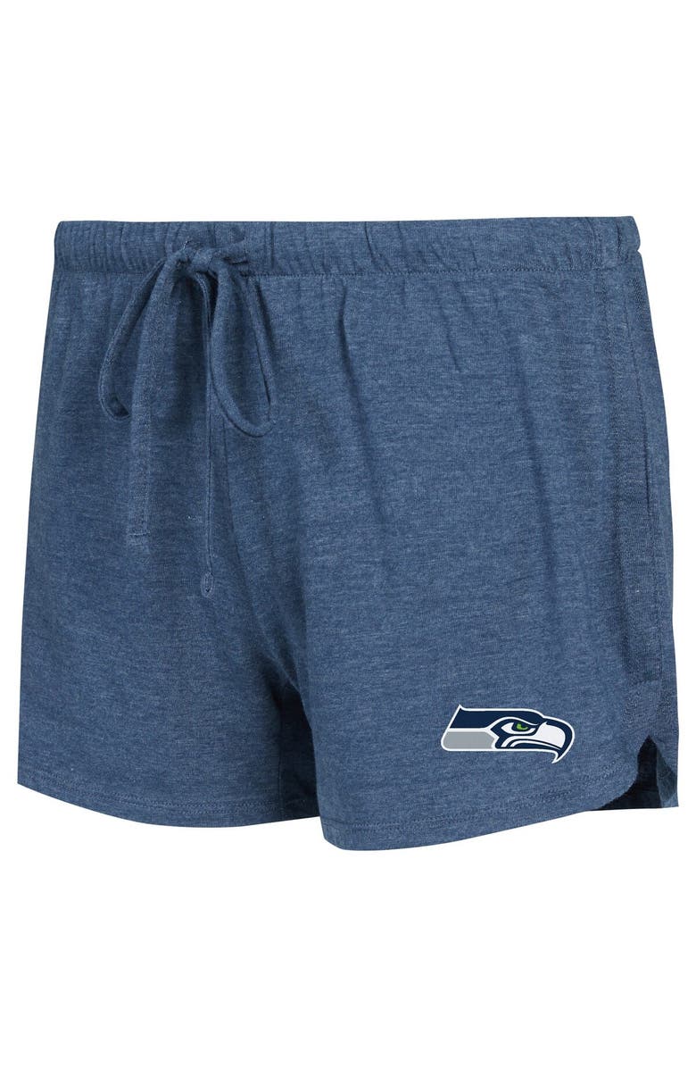 CONCEPTS SPORT Women's Concepts Sport Navy/Charcoal Seattle Seahawks Raglan Long Sleeve T-Shirt & Shorts Lounge Set, Alternate, color, Navy