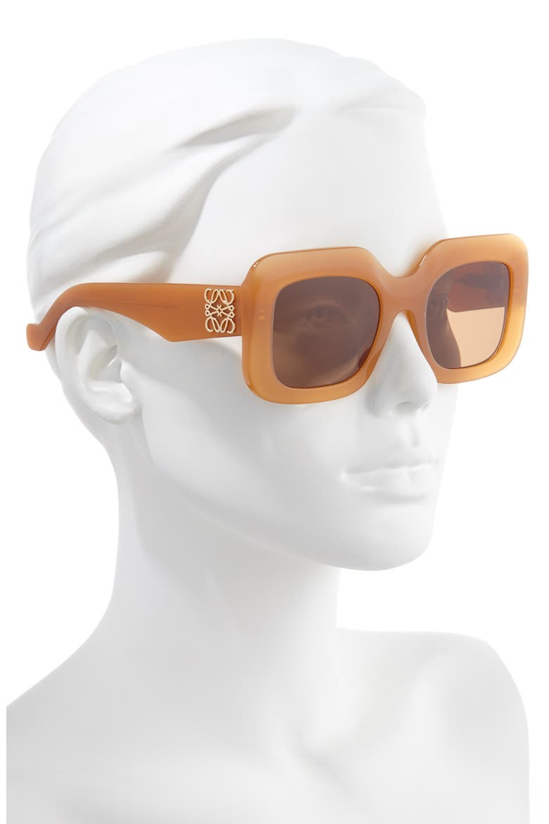 53mm Square Sunglasses, Alternate, color, ORANGE