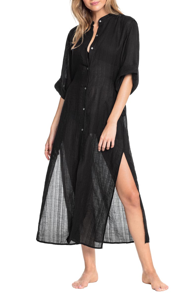 Robin Piccone Michelle Mandarin Collar Caftan, Main, color, 