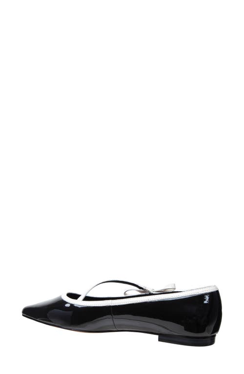 Linea Paolo Nuri Bow Pointed Toe Patent Flat In Multi