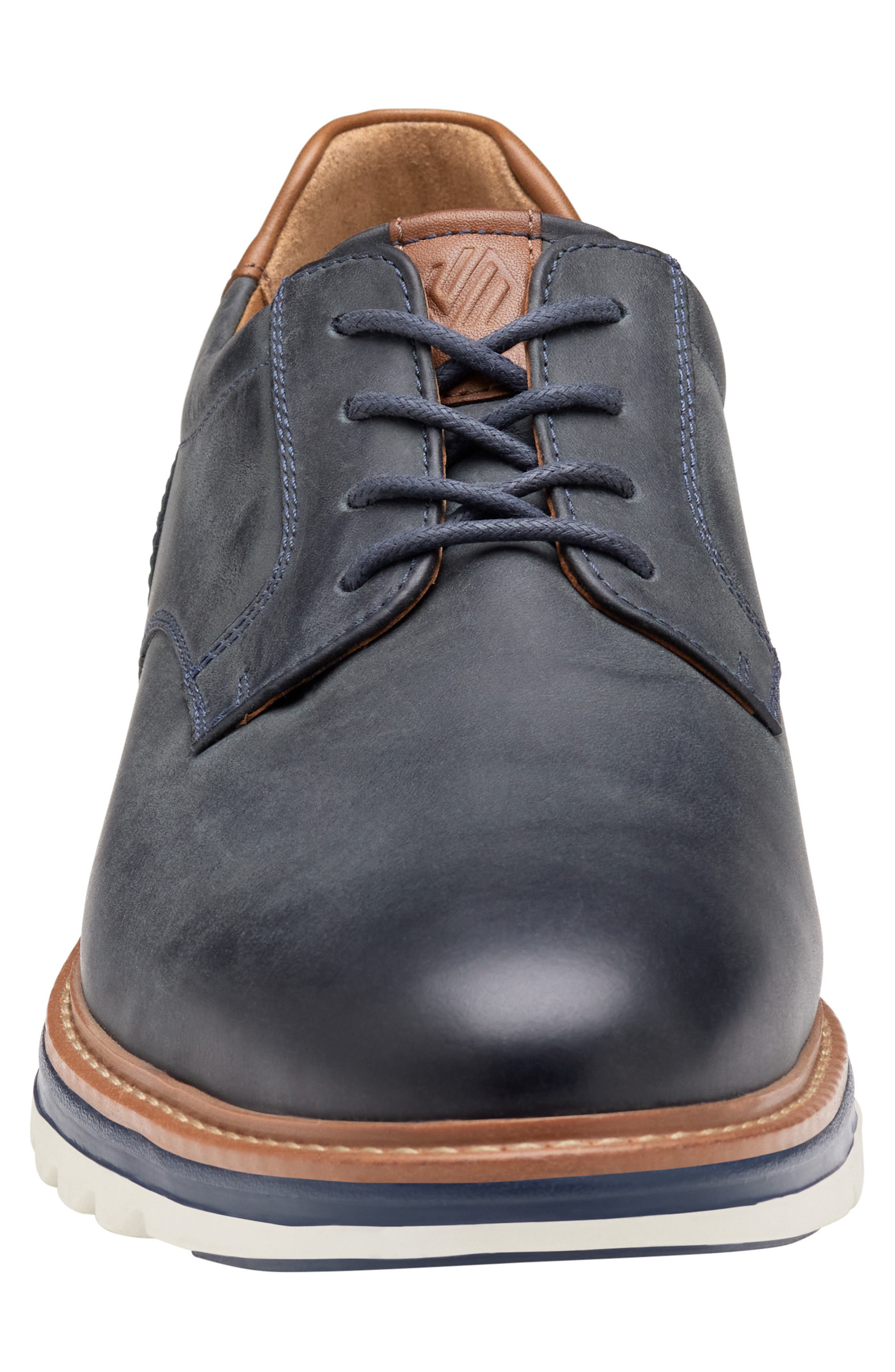 Braxton Plain Toe Derby, Alternate, color, NAVY OILED FULL GRAIN