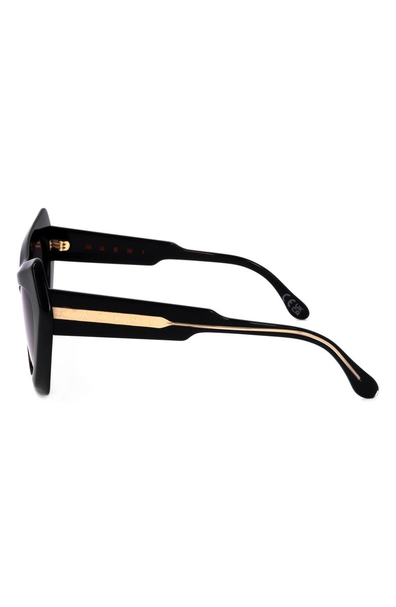 Marni 56mm Cat Eye Sunglasses, Alternate, color, Black / Grey