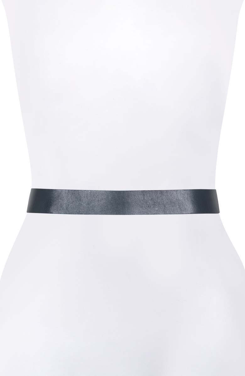 AllSaints Western Leather Belt, Alternate, color,