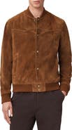AllSaints Stafford Suede Bomber Jacket
