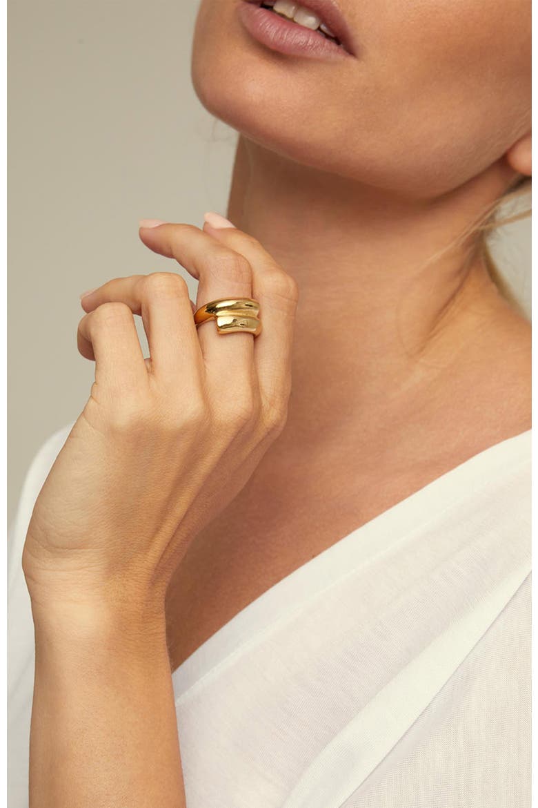 Tubular Band Ring, Alternate, color, Gold