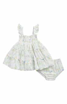 Rare Editions Smocked Dress & Bloomers Set