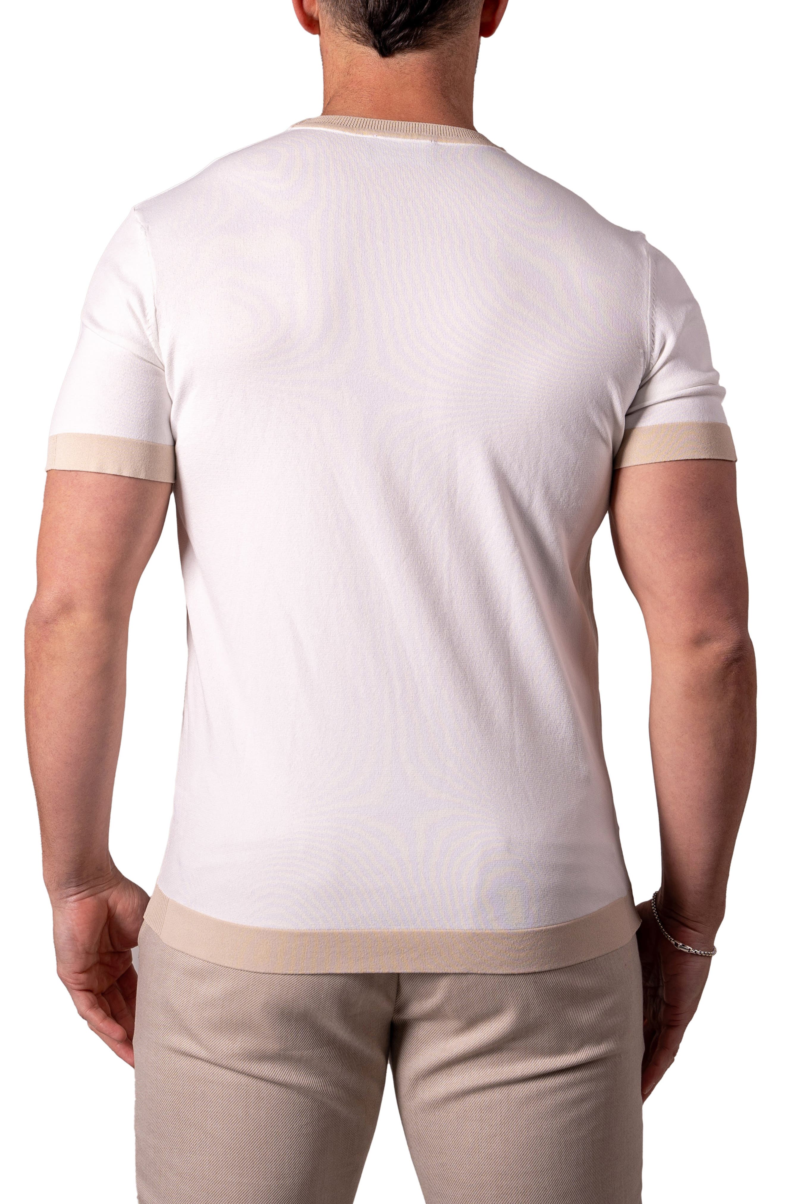 Tipped Short Sleeve Sweater - image 2