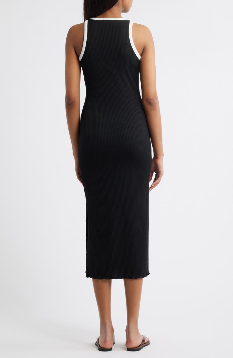 Loveappella Racer Tank Midi Dress, Alternate, color, Black