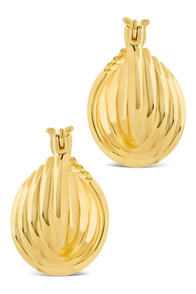 Brigitta Woven Twist Hoop Earrings, Alternate, color, GOLD