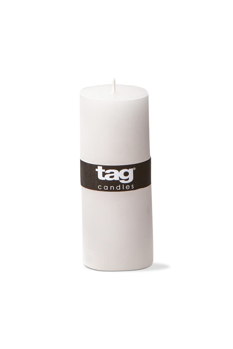 Chapel White Pillar Paraffin Wax Candle Set of 6 Unscented, Alternate, color, White