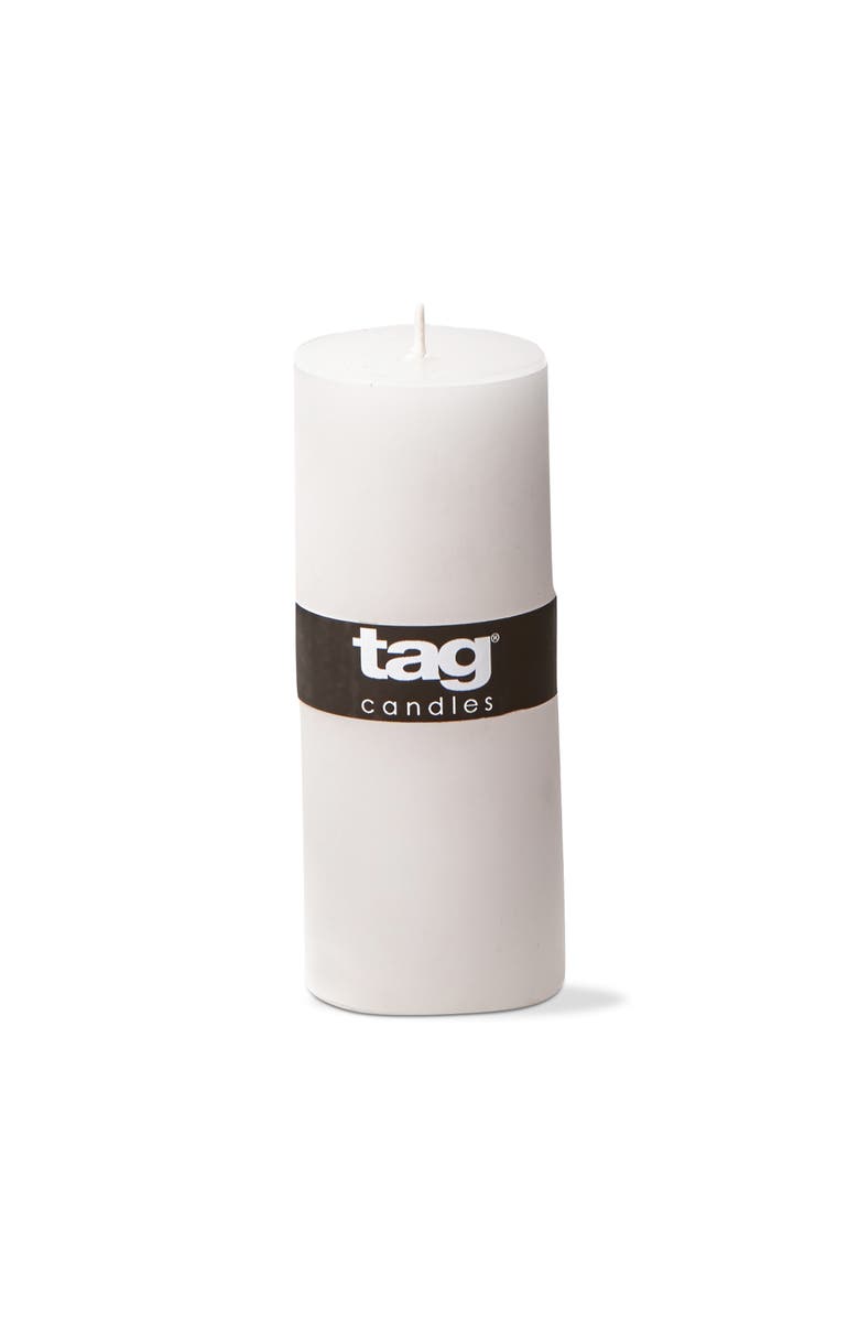 tag Chapel White Pillar Paraffin Wax Candle Set of 6 Unscented, Alternate, color, White