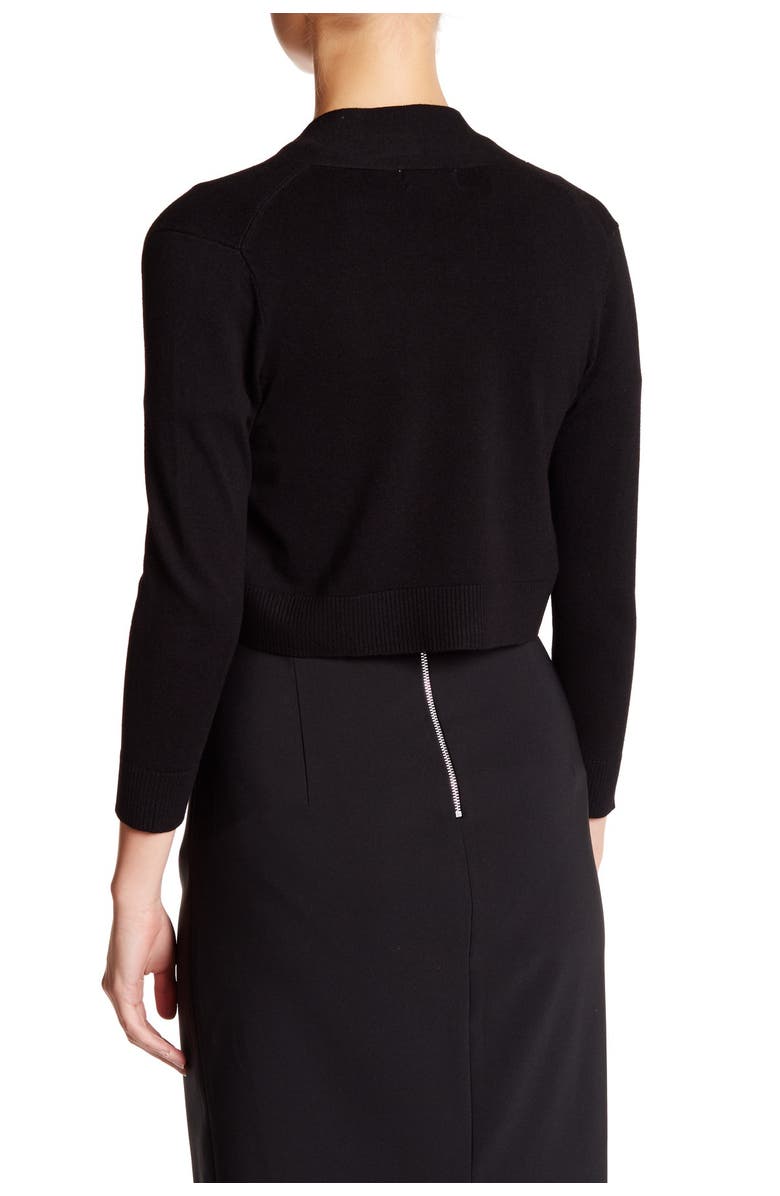 Calvin Klein 3/4 Sleeve Knit Shrug, Alternate, color, Black