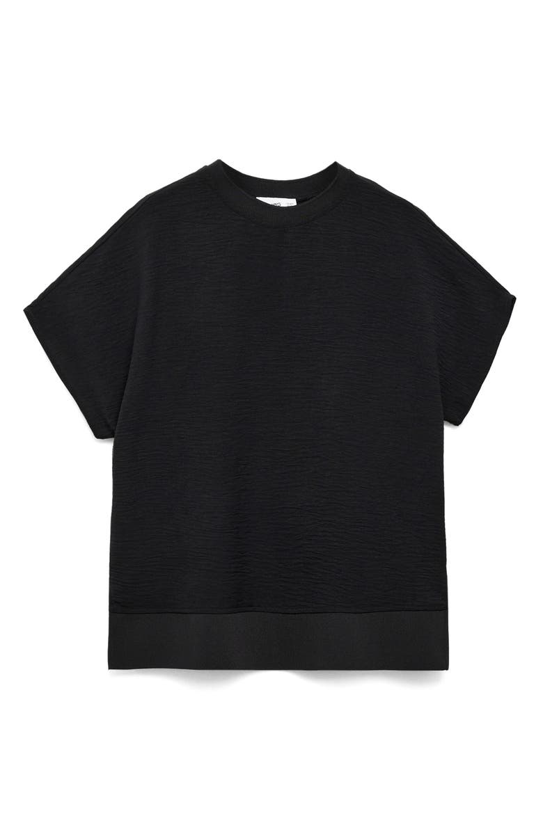 MANGO Fluid Dolman Short Sleeve Woven T-Shirt, Alternate, color, 