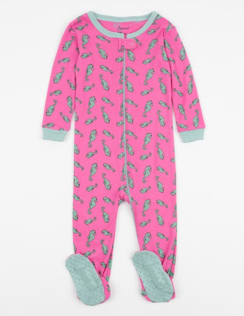 Leveret Footed Printed Cotton Pajamas, Animal, Holiday & Fun Prints In Pink