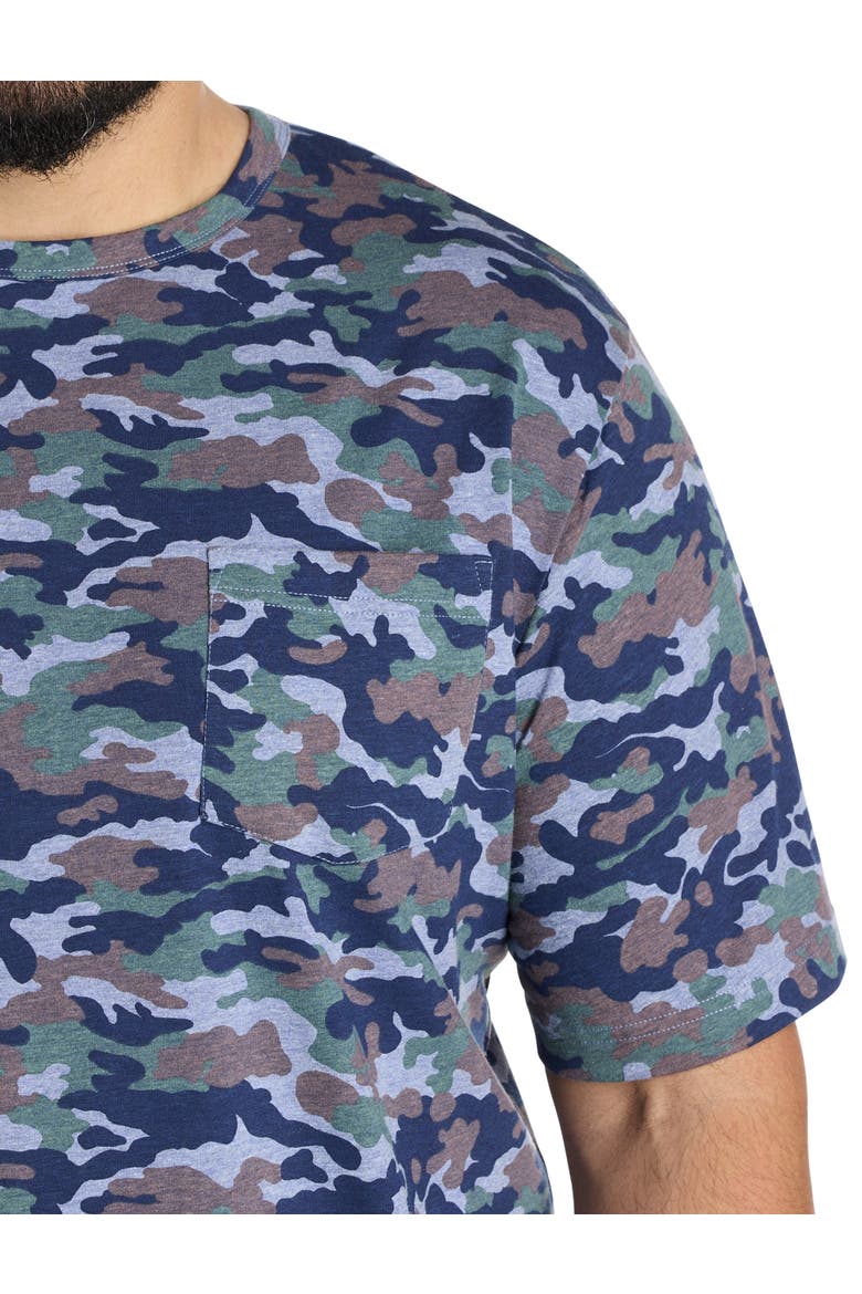 Big & Tall Moisture-Wicking Printed Pocket T-Shirt, Alternate, color, BLUE MULTI