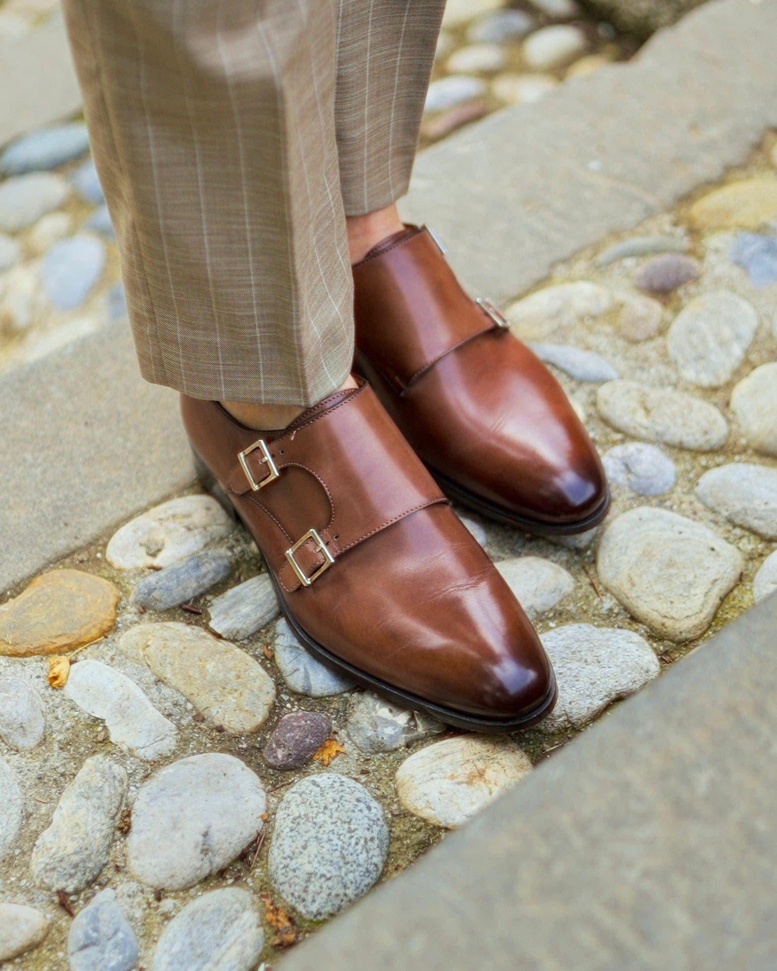 Kurt Plain Toe Monkstrap, Alternate, color, Brandy Antique