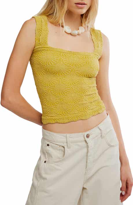 Free People Love Letter Floral Knit Camisole