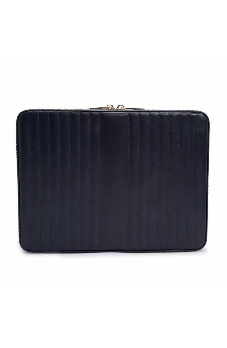 WOLF Maria Large Zip Jewelry Case, Main, color, Navy
