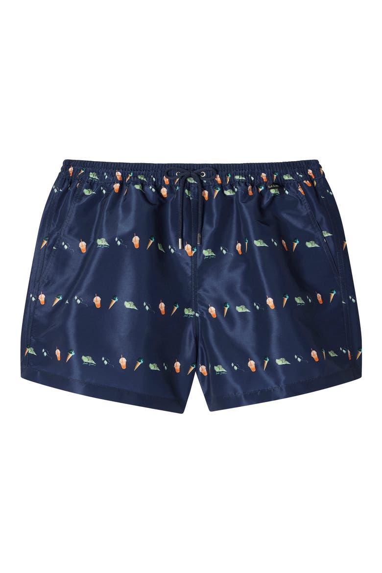 MEN SWIM SHORT BEACH SNAPS, Main, color, NAVY