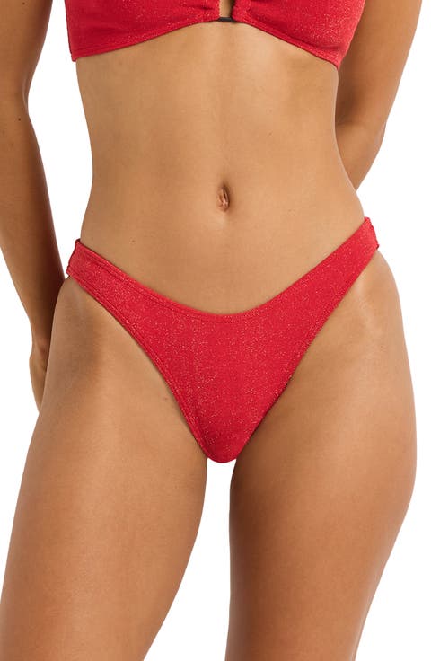 Sign Shimmer High Leg Bikini Briefs