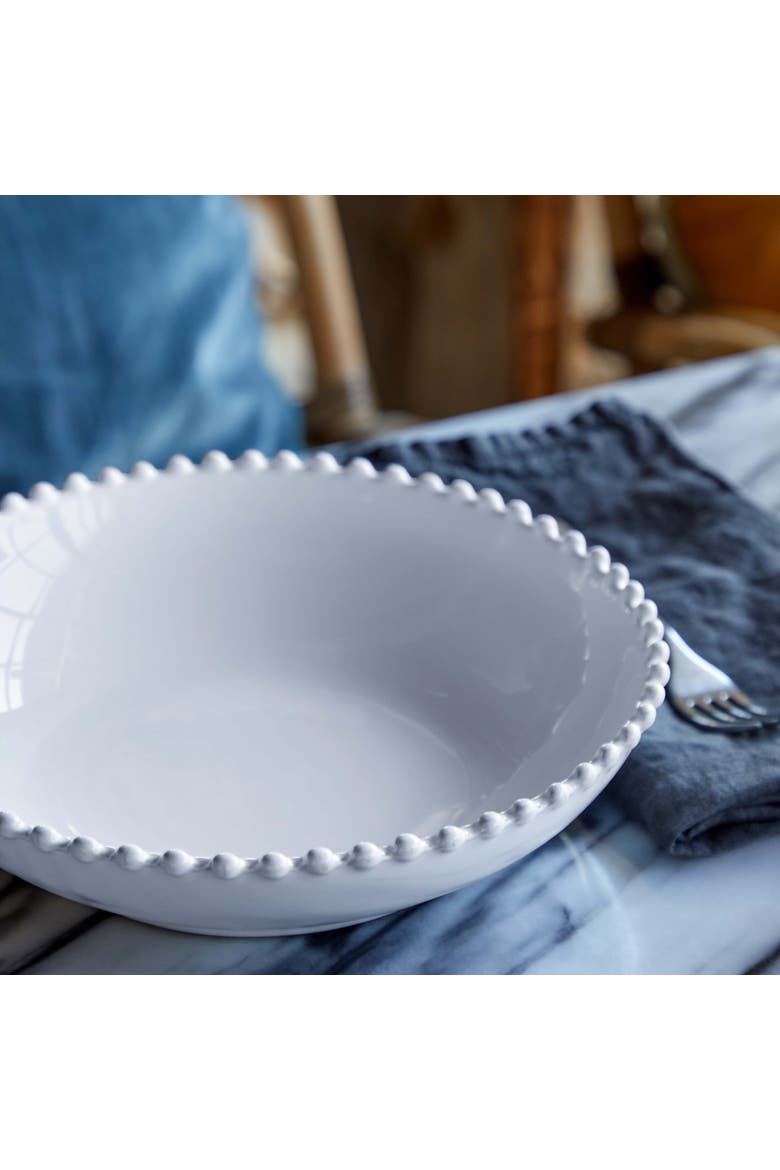 Pearl Set/6 pasta bowls, Alternate, color, White