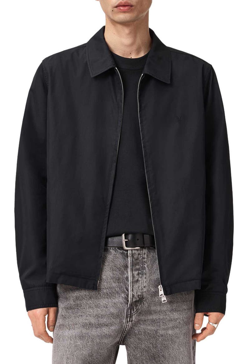 Trey Cotton Blend Jacket, Alternate, color, JET BLACK