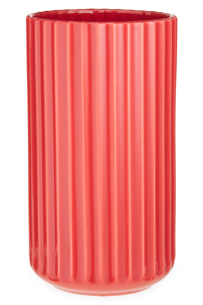 6-Inch Fluted Vase, Main, color, RED