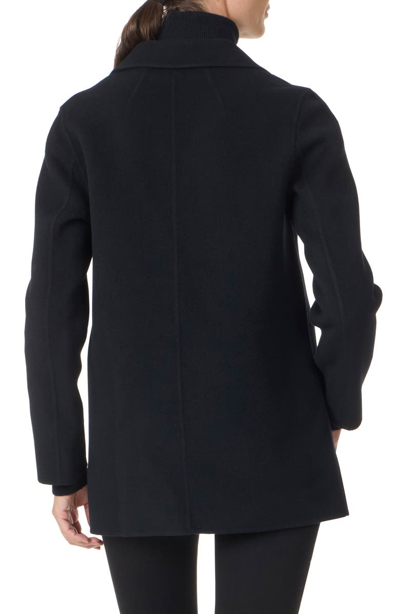 Bruno Magli Double Face Wool Blend Coat, Alternate, color, Black