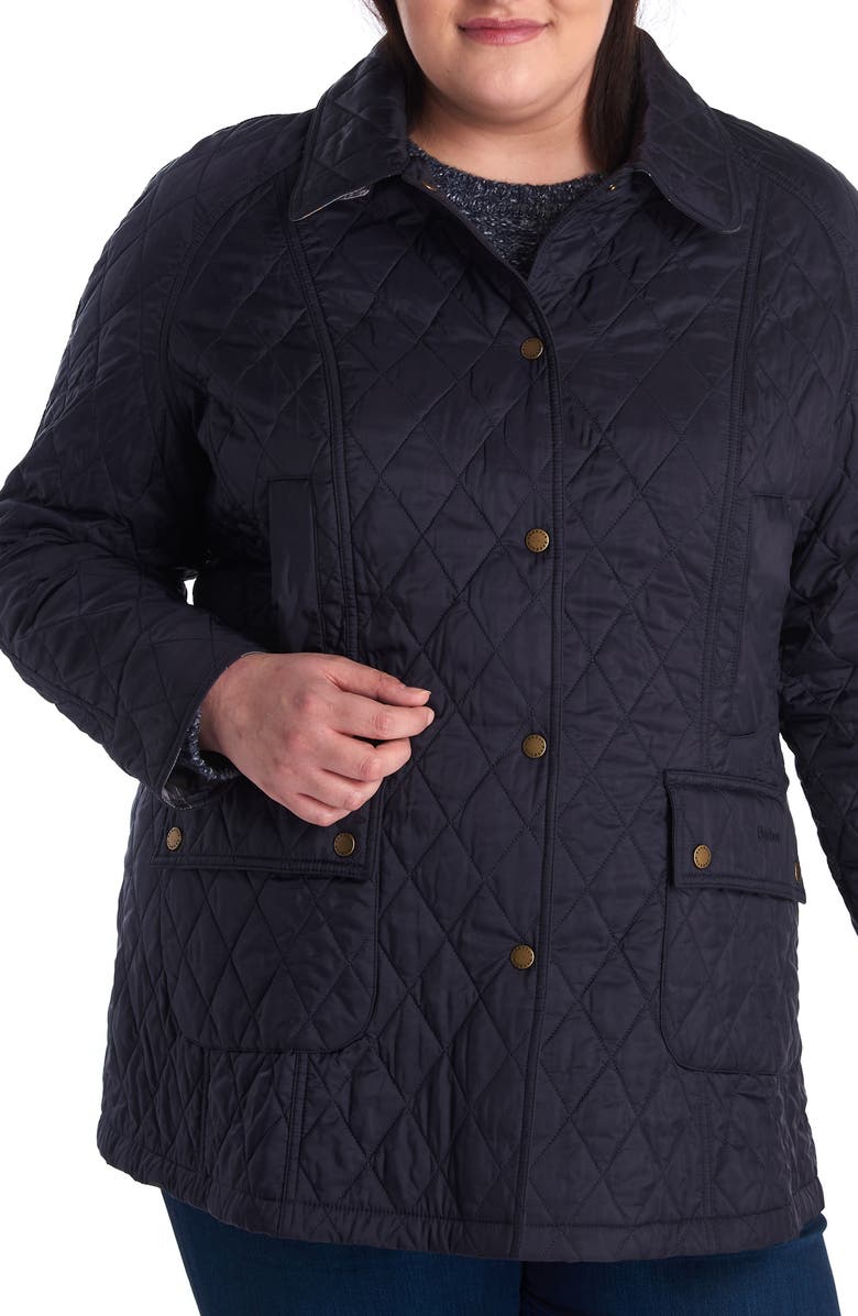 Barbour Beadnell Summer Quilted Jacket, Alternate, color, Navy