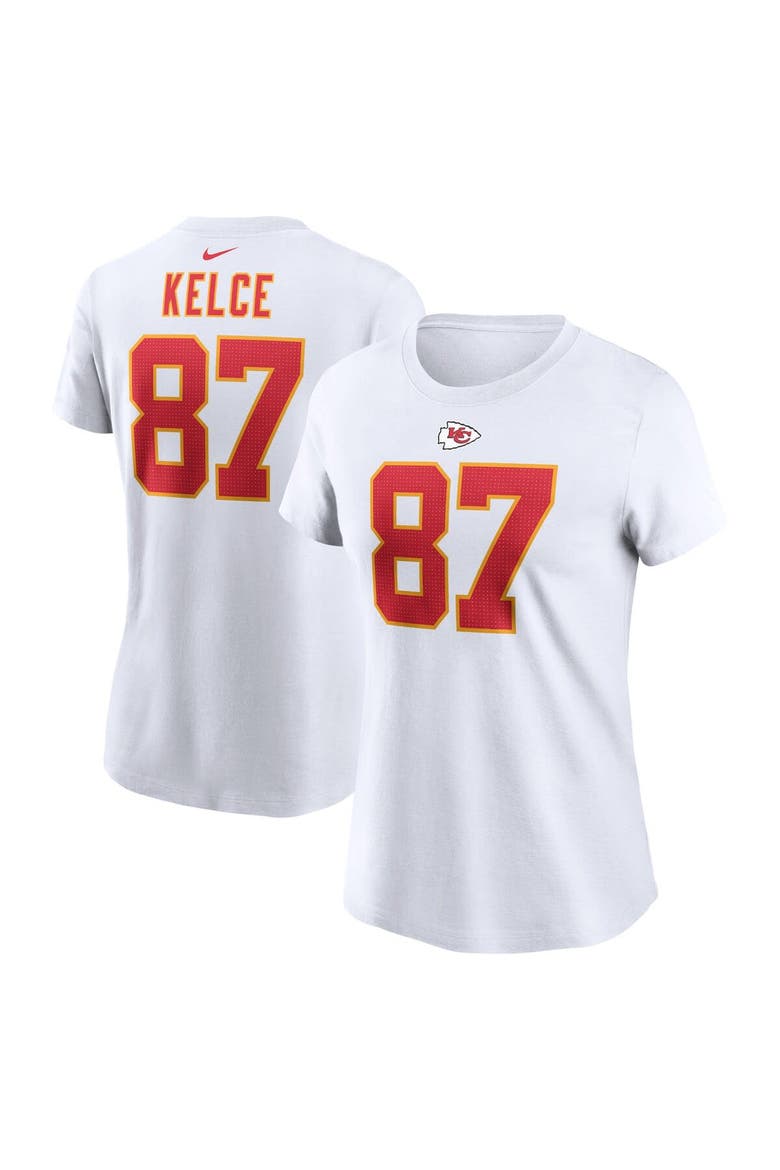 Women's Nike Travis Kelce White Kansas City Chiefs Player Name & Number T-Shirt, Main, color, White